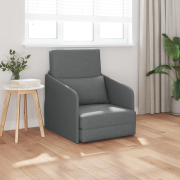 vidaXL Bäddsoffa 2-i-1 Mörkgrå 65x80x83 cm Tyg