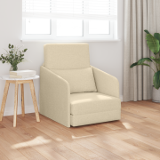 vidaXL Golvsoffa 2-i-1 Grädde 65x80x83 cm Tyg
