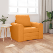 vidaXL Golvssoffa Säng 2-i-1 Mörkgul 98x71x83 cm Tyg