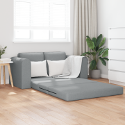 vidaXL Golvsoffa 2-i-1 Ljusgrå 148x71x83 cm Tyg