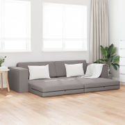 vidaXL Golvsoffa 2-i-1 Taupe 245x150x60.5 cm Tyg