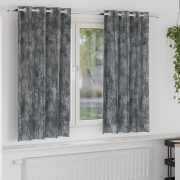 vidaXL Sammetsgardiner 2 st med Öljett Grå 175x140 cm