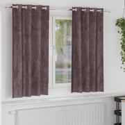 vidaXL Sammetgardiner 2 st med Ögla Brun 175x140 cm