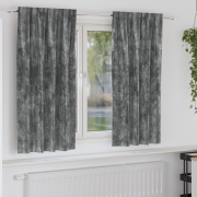 vidaXL Sammetsgardiner 2 st med Öglor Grå 175x140 cm