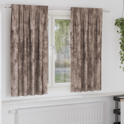 vidaXL Sammet Gardiner 2 st med Öglor Cappuccino 175x140 cm