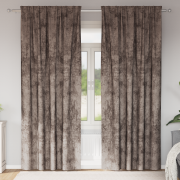 vidaXL Sammetsgardiner 2 stycken med öglor Cappuccino 245x140 cm