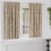 vidaXL Sammetsgardiner 2 st med öglor Champagne 175x140 cm