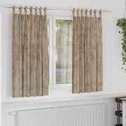 vidaXL Sammetsgardiner 2 st med öljett Champagne 175x140 cm