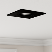 vidaXL Inbyggda Spotlights 6 st Fyrkantiga GU10 Svarta 91x91 mm