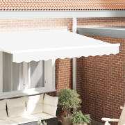 vidaXL Markisvalance för 2.5 m Ram Vit 2.3x0.2 m
