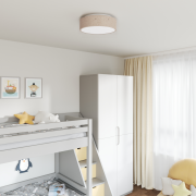 vidaXL Taklampor med Stjärnmönstrad Lampskärm Taupe Ø 38 cm Tyg E27