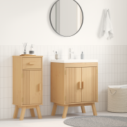 vidaXL Sink Base Cabinet 114x43x73,5 cm Massivt Tallträ