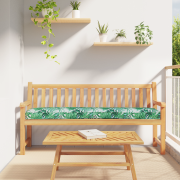 vidaXL Pallkudde för bänk Bladmönster 180x40x8 cm Oxford tyg