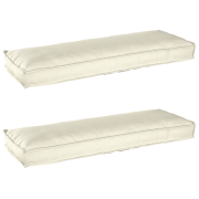 vidaXL Pallkuddset 2 pcs Kräm 120 x 40 x 8 cm Oxford Tyg
