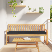 vidaXL Palettkuddar för bänk 2 stycken Svart 180x40x8 cm Oxfordtyg