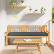 vidaXL Pallkuddar för bänk 2 st Antracit 200x40x8 cm Oxford tyg