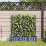 vidaXL Trädgårdsplanterare Grå 120 x 40 x 126 cm Stål