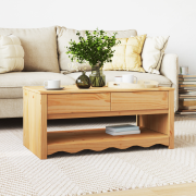 vidaXL Kaffeebord "DRAMMEN" 99x55x45 cm Massivt Trä Furu