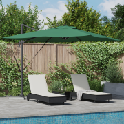 vidaXL Cantilever Roma Parasol med LED - Grön, 286 x 285 x 270 cm i Al...