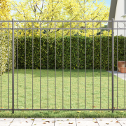 vidaXL Stängselpanel Grå 1,7x1,2 m Stål