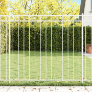 vidaXL Stängselpanel Vit 1,7x1,5 m i Stål