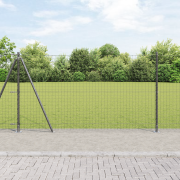 vidaXL Stängselstolpar med Basplattor 13 st Ø32mm 68.5cm Galvaniserat ...