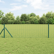vidaXL Eurostaket Grön 0.6x25 m Stål