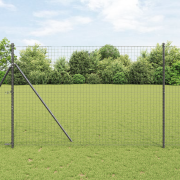 vidaXL Euro Fence Grå 1,5 x 10 m Stål