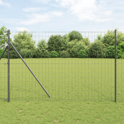 vidaXL Eurostängsel Grå 1.5x10 m Stål