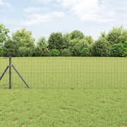 vidaXL Eurostängsel Grå 0.4x10 m Stål