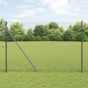 vidaXL Kättingstaket Grå 1.6x25 m Stål