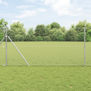 vidaXL Kedjestängsel 1.2x10 m Galvaniserat stål