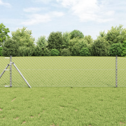 vidaXL Kedjestaket 0.6x10 m Galvaniserat stål