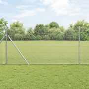 vidaXL Svetsat trådstaket 1.4 x 50 m Galvaniserat stål
