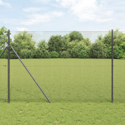 vidaXL Svetsat trådstängsel Grå 1,5 x 25 m Stål