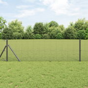 vidaXL Vävda Trådstängsel Grå 0.6x50 m Stål