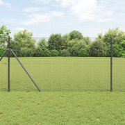 vidaXL Svetsat Tråd Stängsel Grå 1.2x50 m Stål