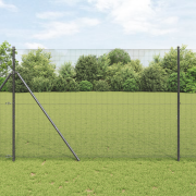 vidaXL Svetsat Trådstängsel Grå 1,5x50 m Stål
