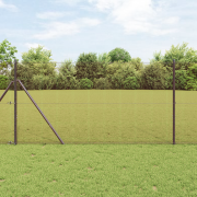 vidaXL Svetsat Trådsgärd Röd 1.5x10 m Stål