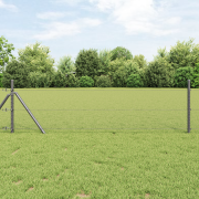 vidaXL Hexagonstängsel Grå 0.8x25 m Stål