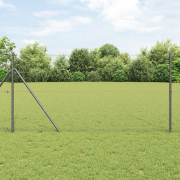 vidaXL Hexagonstängsel Grå 1.4x50 m Stål