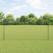 vidaXL Stängselstolpar 22 st U-Kanal Grå 140 cm Stål
