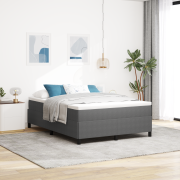 vidaXL Sängram Ljusgrå 140x190 cm Kordflosstyg
