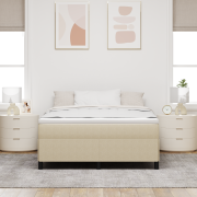vidaXL Sängram Ljusgrön Grå 140x200 cm Corduroy Tyg