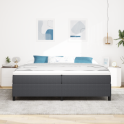 vidaXL Sängram Mörkgrå 200x200 cm Corduroy Tyg