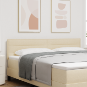 vidaXL Sänggavel Linjer Design Grädde 180 cm Tyg