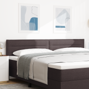 vidaXL Sänggavel Linjer Design Mörkbrun 200 cm Tyg