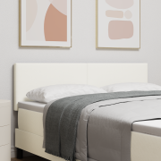 vidaXL Huvudgavel Enkel Design Grädde 160 cm Sammetstyg