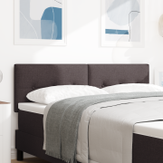 vidaXL Sänggavel Knappad Mörkbrun 160 cm Tyg