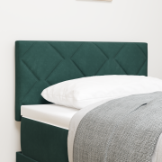 vidaXL Sänggavel med Diamantblockdesign, Mörkgrön, 80 cm Sammet